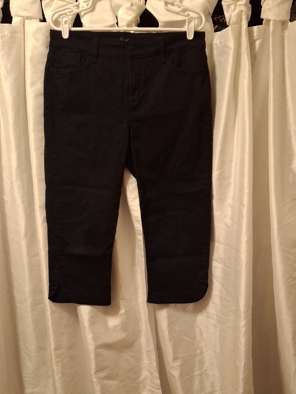 NYDJ Black Cropped Slim Jeans 12